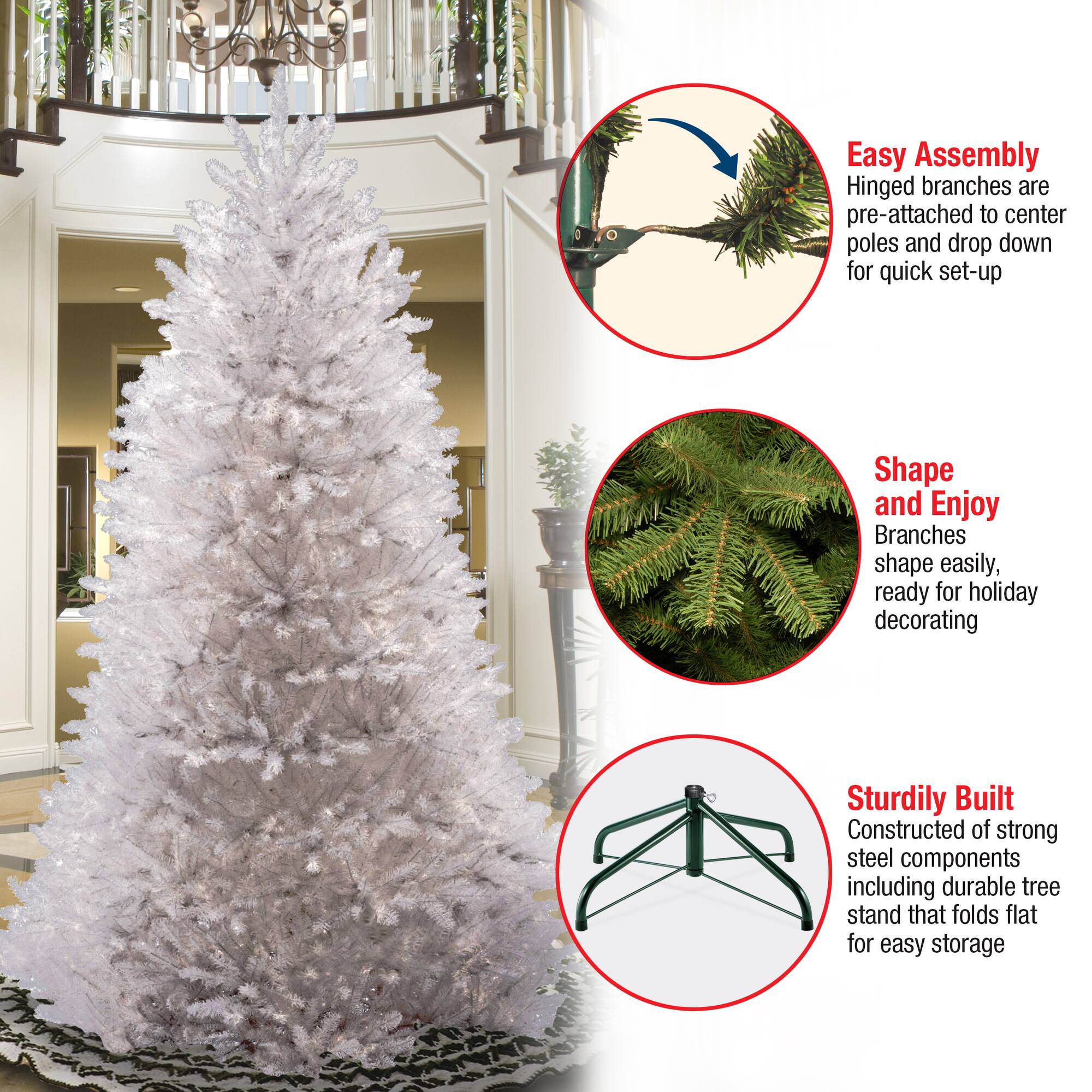 7.5ft. Unlit Dunhill® White Fir Artificial Christmas Tree